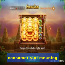 consumer slot meaning