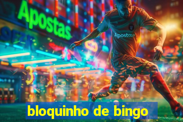 bloquinho de bingo