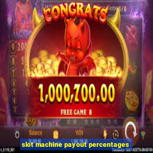 slot machine payout percentages