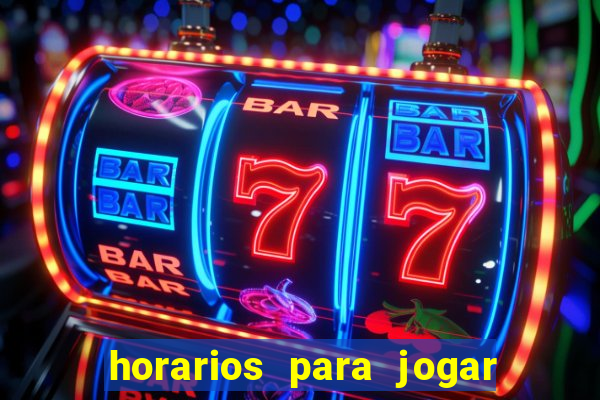 horarios para jogar fortune tiger