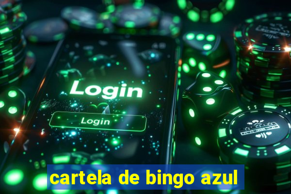 cartela de bingo azul