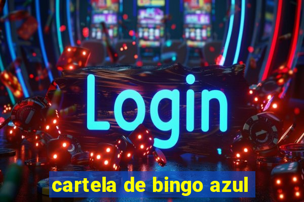 cartela de bingo azul