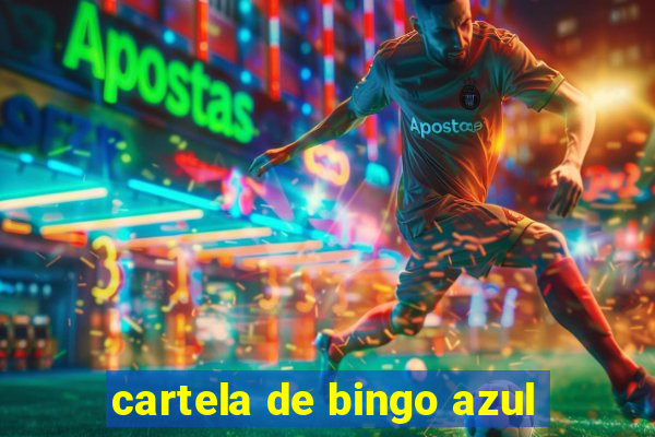 cartela de bingo azul