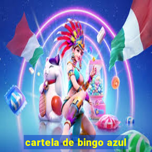 cartela de bingo azul