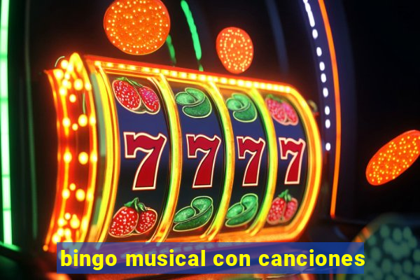 bingo musical con canciones