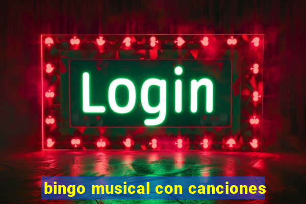 bingo musical con canciones