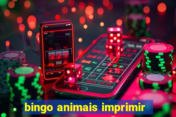 bingo animais imprimir