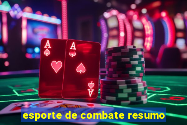 esporte de combate resumo