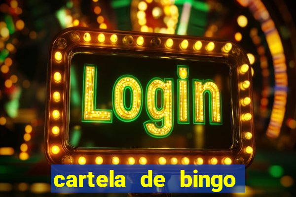 cartela de bingo para chá de bebê