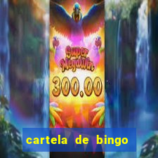 cartela de bingo para chá de bebê