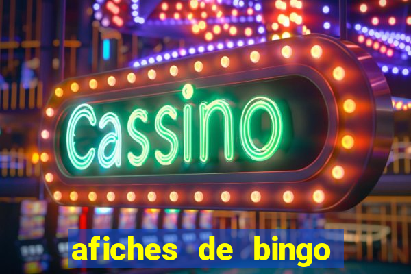 afiches de bingo para editar