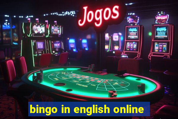 bingo in english online