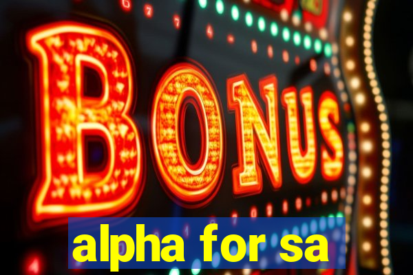 alpha for sa