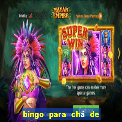 bingo para chá de bebê para imprimir grátis