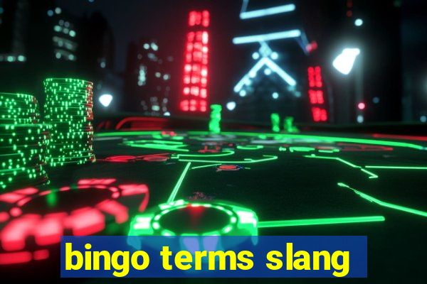 bingo terms slang