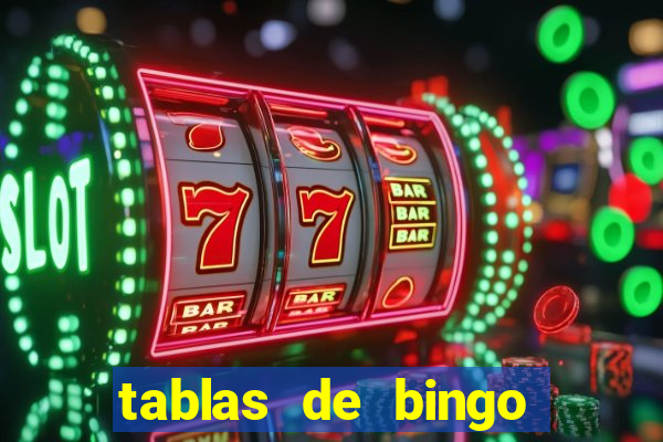 tablas de bingo para imprimir en excel