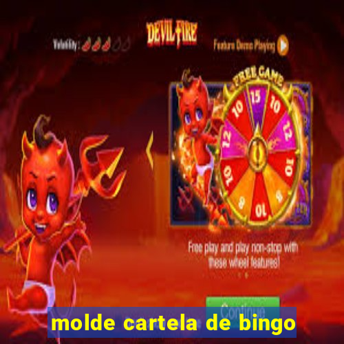 molde cartela de bingo