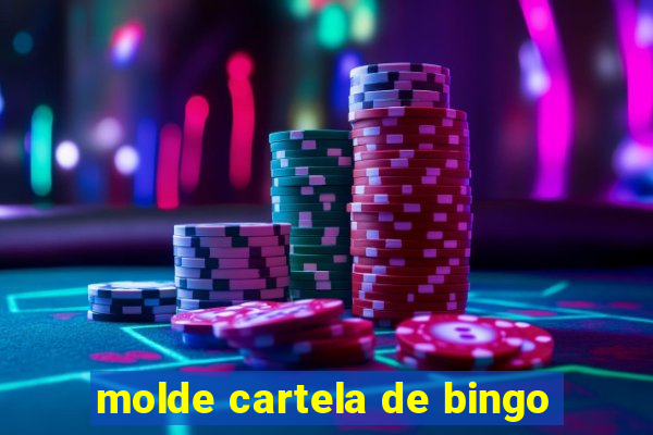 molde cartela de bingo