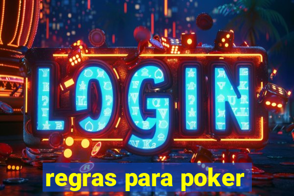 regras para poker