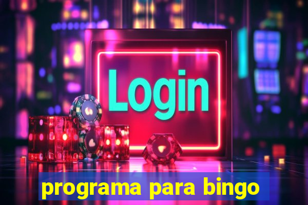 programa para bingo