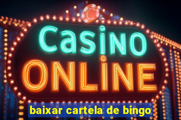 baixar cartela de bingo