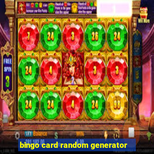 bingo card random generator