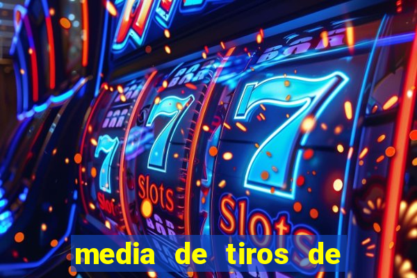 media de tiros de meta por jogo