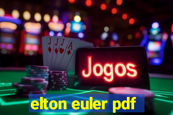 elton euler pdf