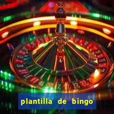 plantilla de bingo para editar