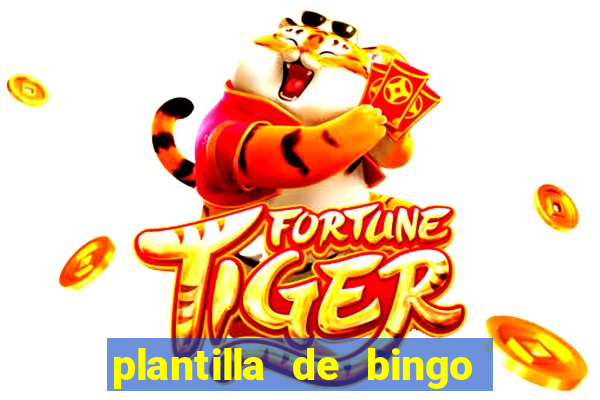 plantilla de bingo para editar