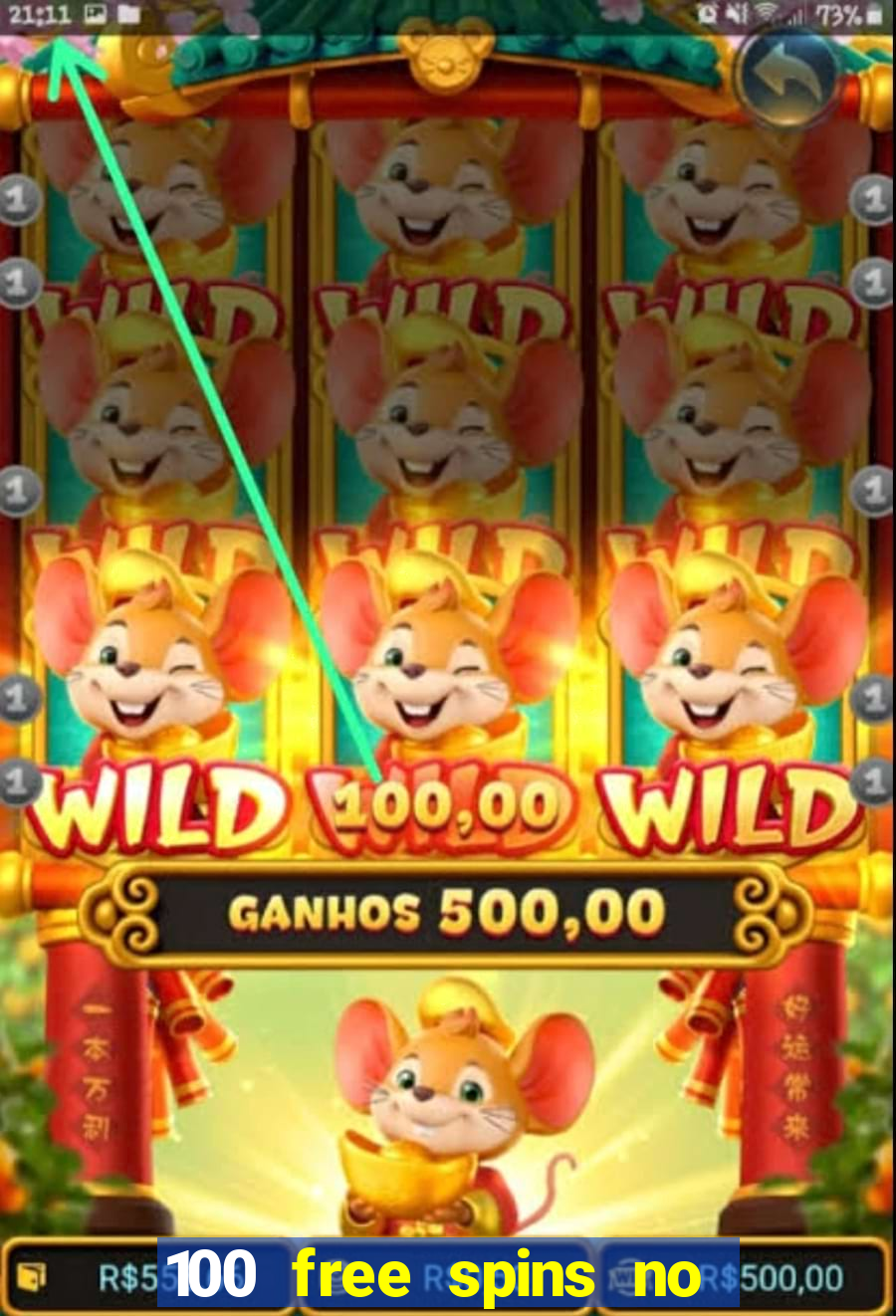 100 free spins no deposit casino