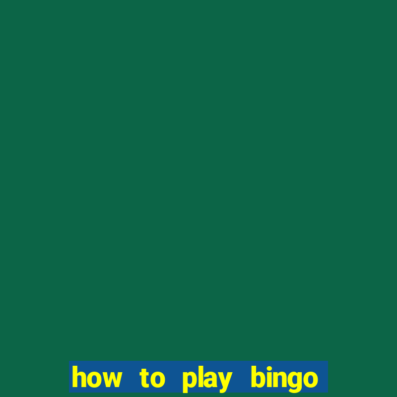 how to play bingo with playing cards