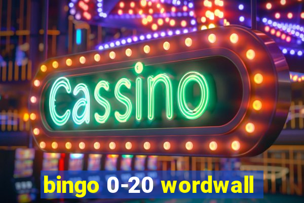 bingo 0-20 wordwall