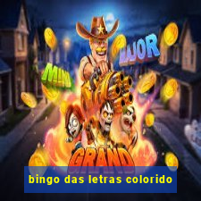 bingo das letras colorido