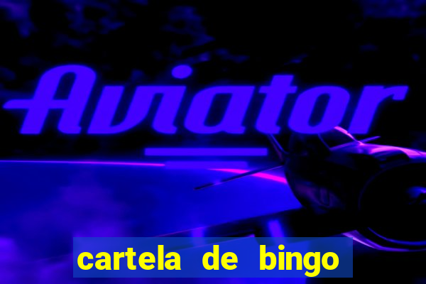 cartela de bingo da sorte