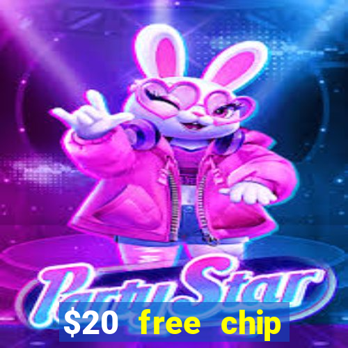 $20 free chip offered by desert nights casino