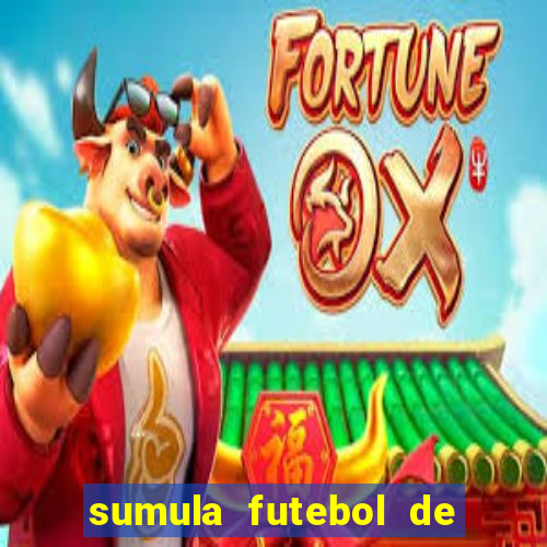 sumula futebol de campo word