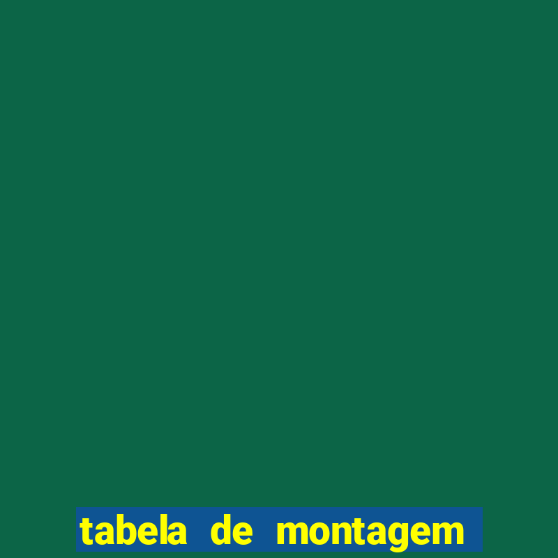 tabela de montagem de móveis casas bahia