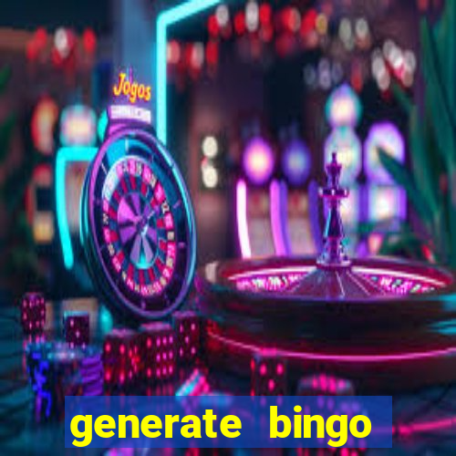 generate bingo cards with pictures