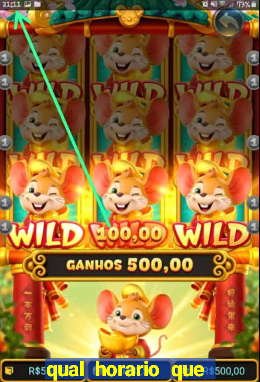 qual horario que mais paga no fortune tiger