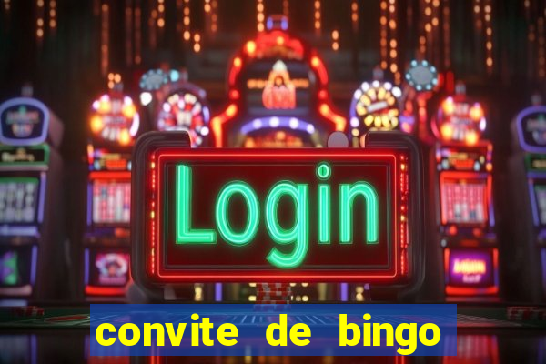 convite de bingo para editar