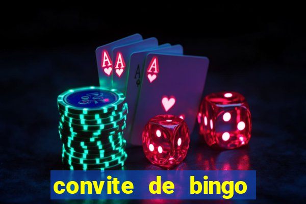 convite de bingo para editar