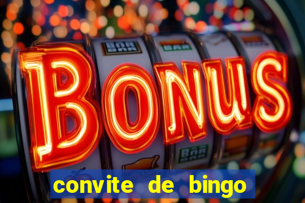 convite de bingo para editar