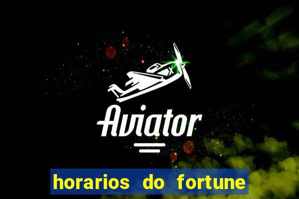 horarios do fortune tiger hoje