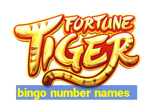 bingo number names