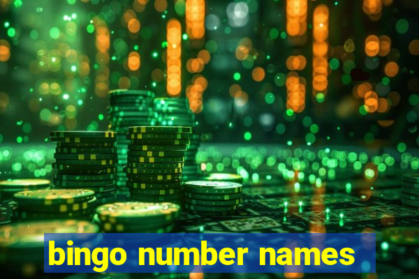 bingo number names