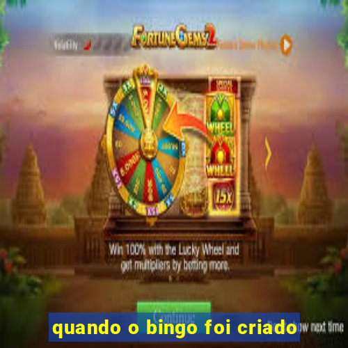 quando o bingo foi criado