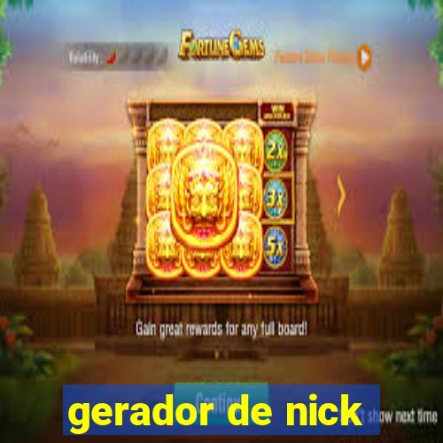 gerador de nick