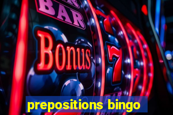 prepositions bingo