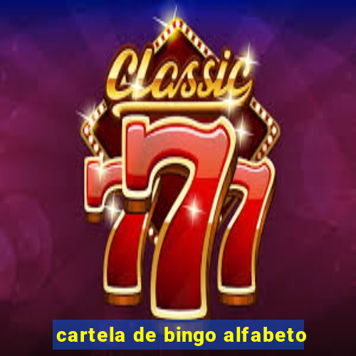 cartela de bingo alfabeto